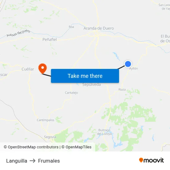 Languilla to Frumales map