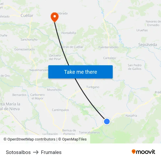 Sotosalbos to Frumales map