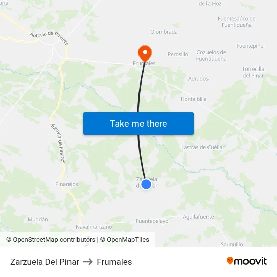 Zarzuela Del Pinar to Frumales map