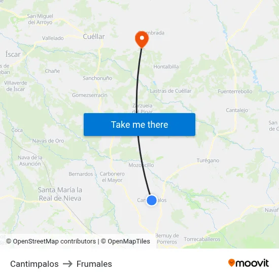 Cantimpalos to Frumales map