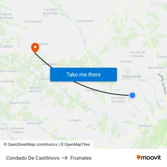 Condado De Castilnovo to Frumales map