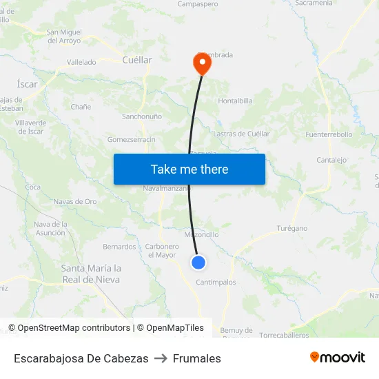 Escarabajosa De Cabezas to Frumales map