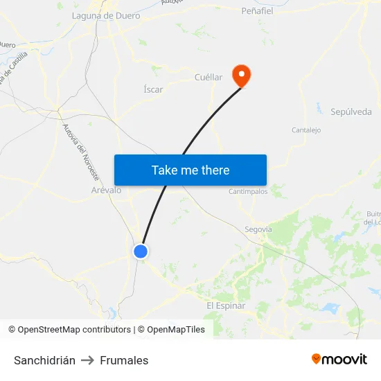 Sanchidrián to Frumales map