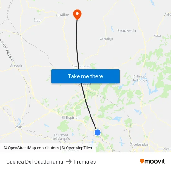 Cuenca Del Guadarrama to Frumales map