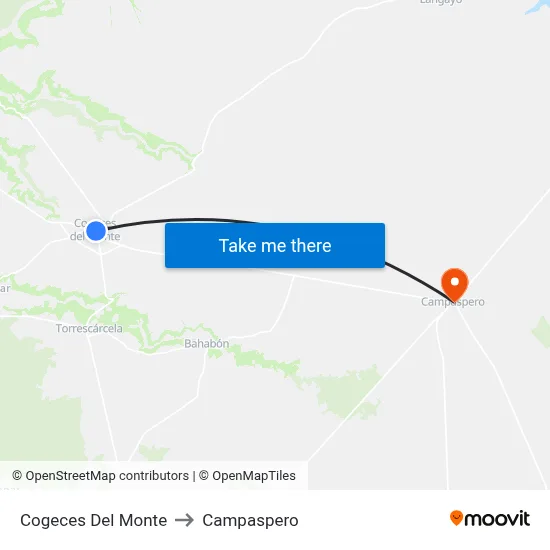 Cogeces Del Monte to Campaspero map