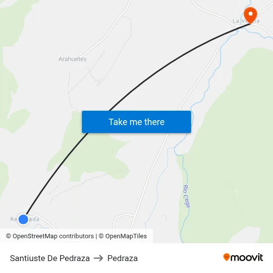 Santiuste De Pedraza to Pedraza map