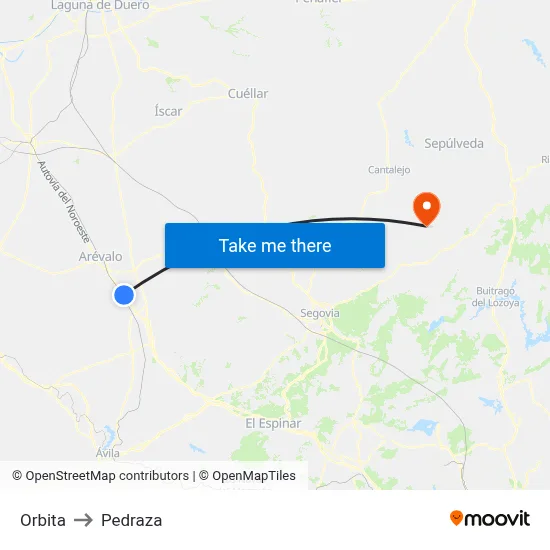 Orbita to Pedraza map