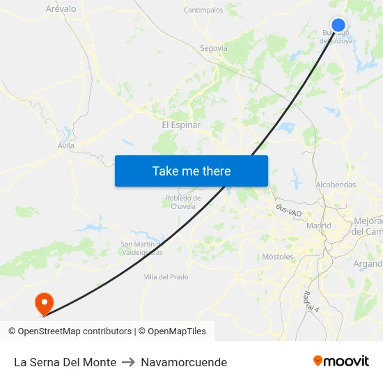 La Serna Del Monte to Navamorcuende map