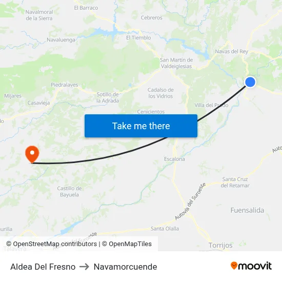 Aldea Del Fresno to Navamorcuende map