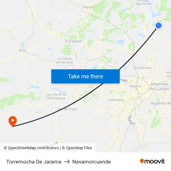 Torremocha De Jarama to Navamorcuende map