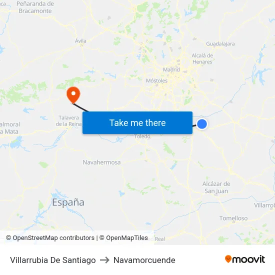 Villarrubia De Santiago to Navamorcuende map