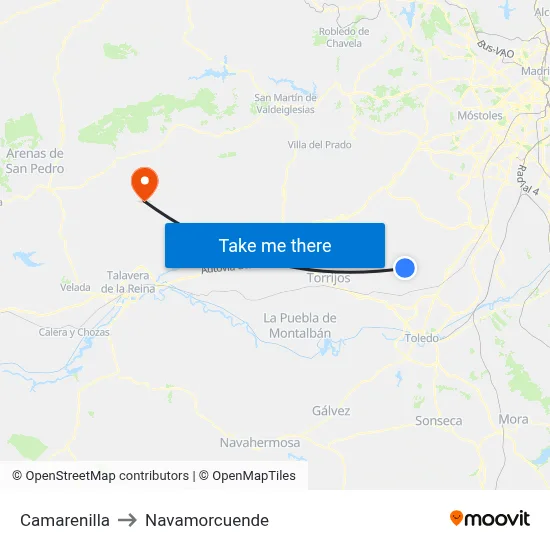 Camarenilla to Navamorcuende map