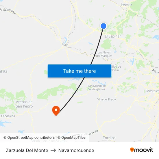 Zarzuela Del Monte to Navamorcuende map