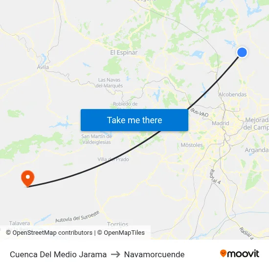 Cuenca Del Medio Jarama to Navamorcuende map