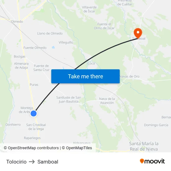 Tolocirio to Samboal map