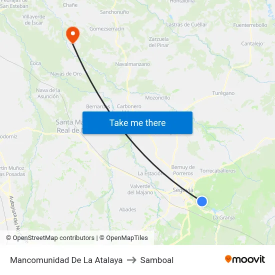 Mancomunidad De La Atalaya to Samboal map