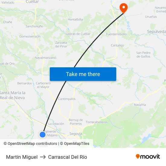 Martín Miguel to Carrascal Del Río map