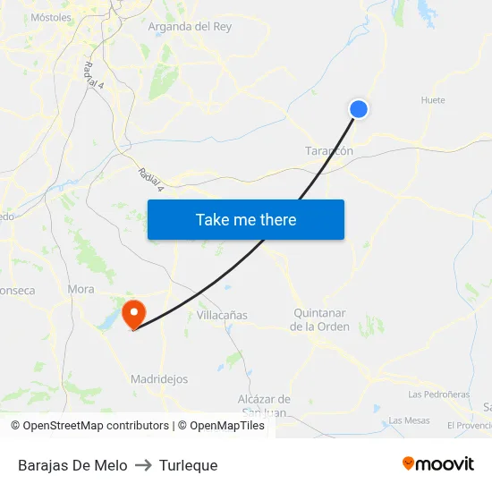 Barajas De Melo to Turleque map
