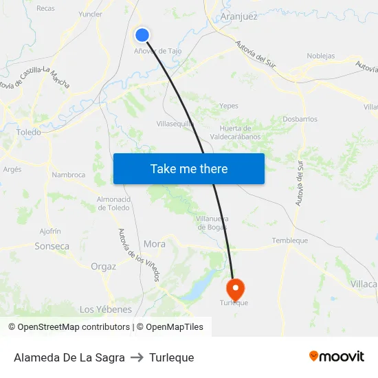 Alameda De La Sagra to Turleque map