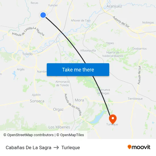 Cabañas De La Sagra to Turleque map