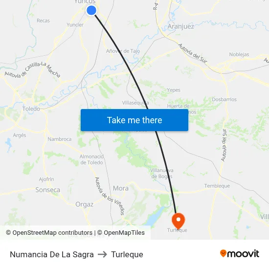 Numancia De La Sagra to Turleque map