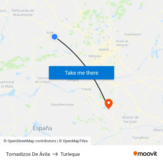 Tornadizos De Ávila to Turleque map