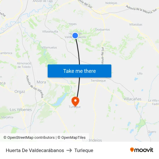 Huerta De Valdecarábanos to Turleque map