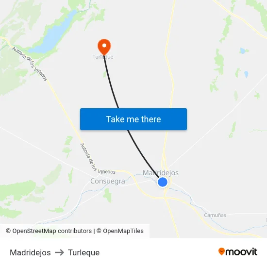 Madridejos to Turleque map
