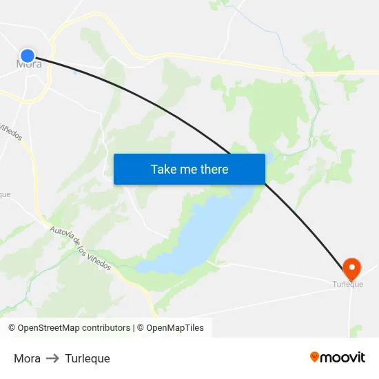 Mora to Turleque map