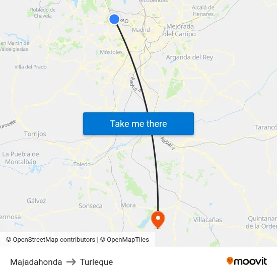 Majadahonda to Turleque map
