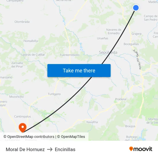 Moral De Hornuez to Encinillas map