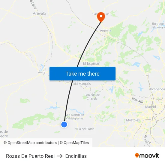 Rozas De Puerto Real to Encinillas map