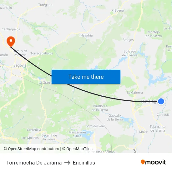 Torremocha De Jarama to Encinillas map