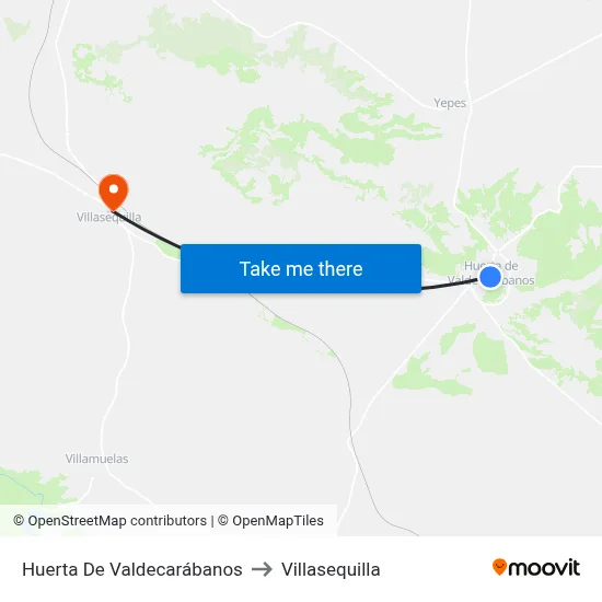 Huerta De Valdecarábanos to Villasequilla map