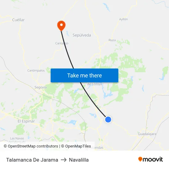 Talamanca De Jarama to Navalilla map
