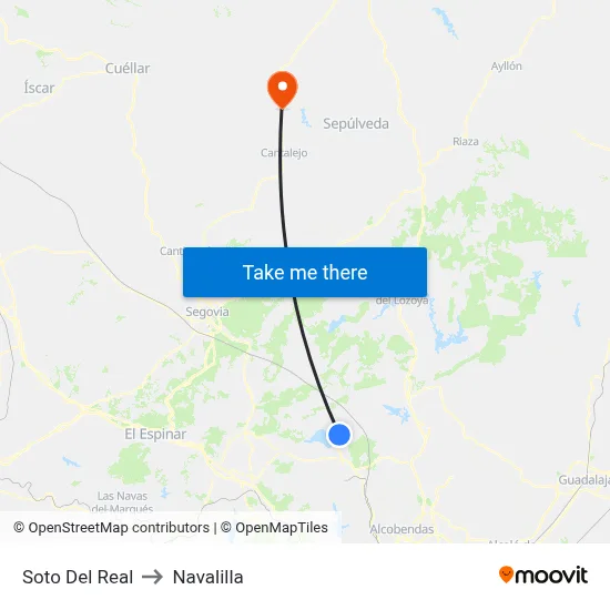 Soto Del Real to Navalilla map