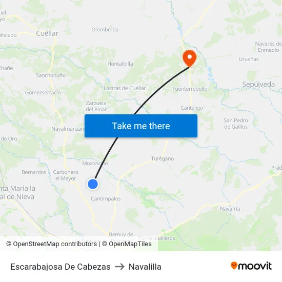 Escarabajosa De Cabezas to Navalilla map