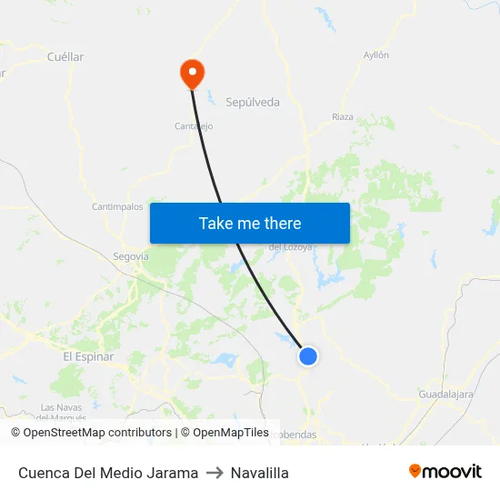 Cuenca Del Medio Jarama to Navalilla map