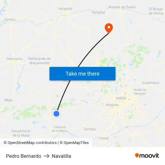 Pedro Bernardo to Navalilla map