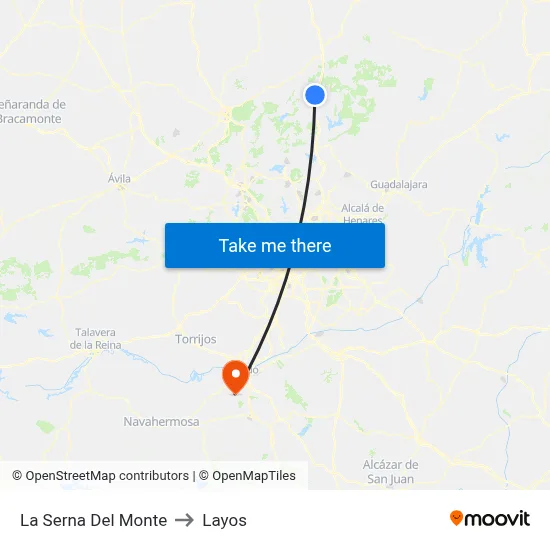 La Serna Del Monte to Layos map
