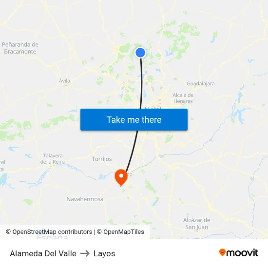 Alameda Del Valle to Layos map