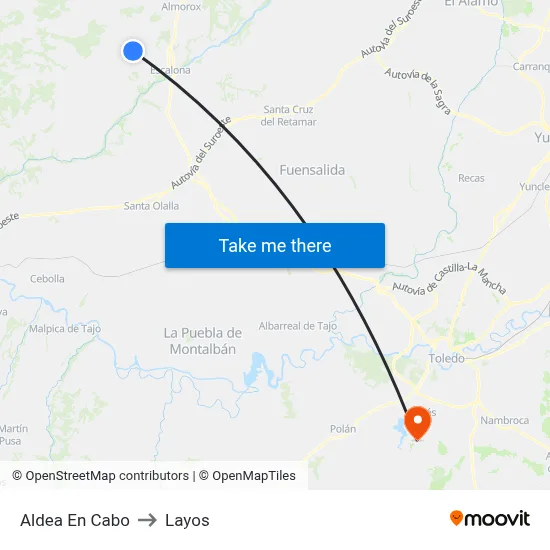 Aldea En Cabo to Layos map