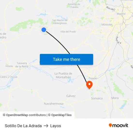 Sotillo De La Adrada to Layos map