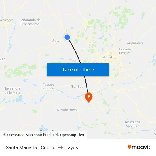 Santa María Del Cubillo to Layos map