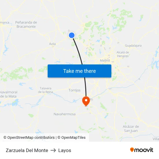 Zarzuela Del Monte to Layos map