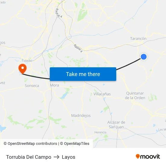 Torrubia Del Campo to Layos map