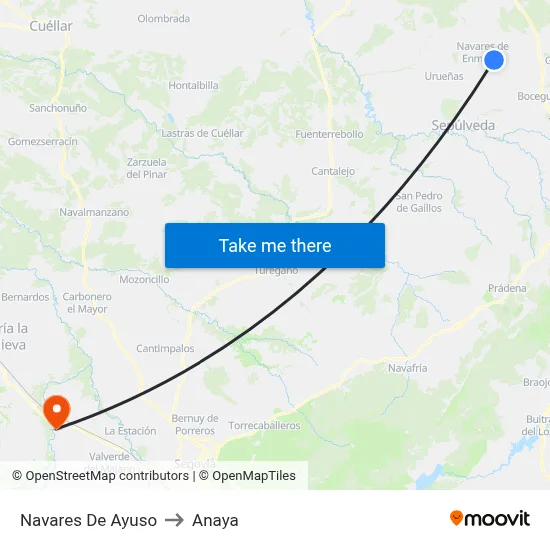 Navares De Ayuso to Anaya map