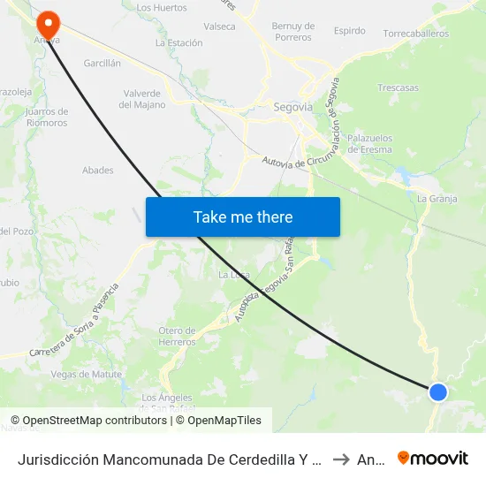 Jurisdicción Mancomunada De Cerdedilla Y Navacerrada to Anaya map