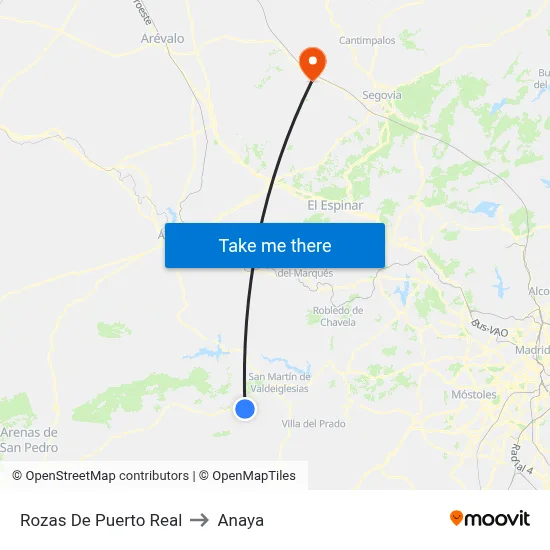 Rozas De Puerto Real to Anaya map