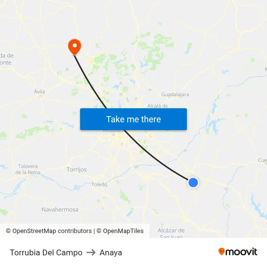 Torrubia Del Campo to Anaya map